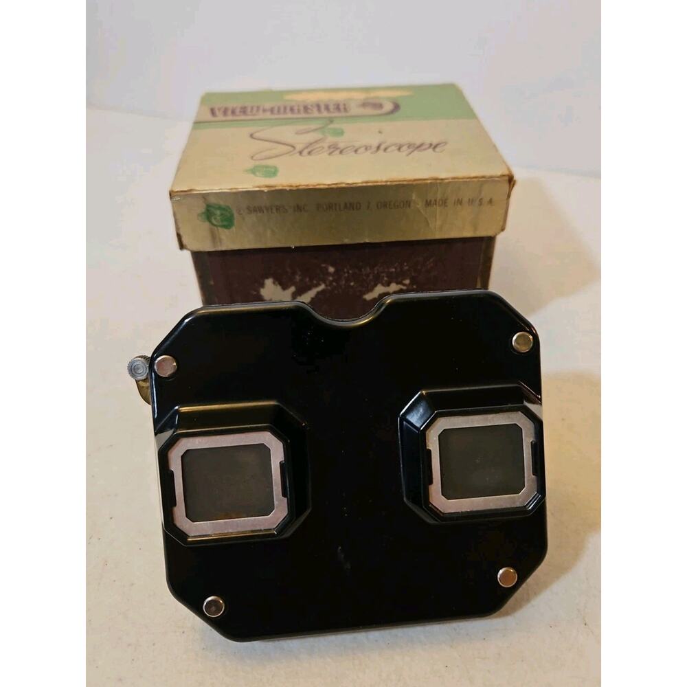 Vintage Sawyer's View-Master Model C Stereoscope Viewer With Box